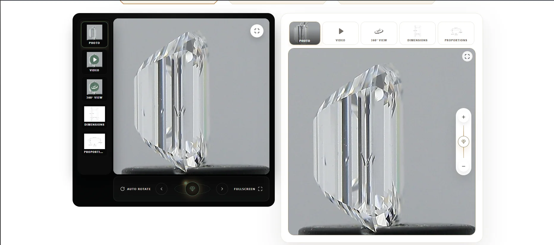 The Diamond Gallery in the Sofia and Dayana layouts